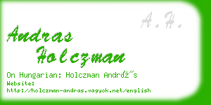 andras holczman business card